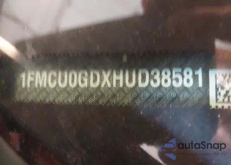 2017 Ford Escape Se z USA, uszkodzony, nr VIN 1FMCU0GDXHUD38581